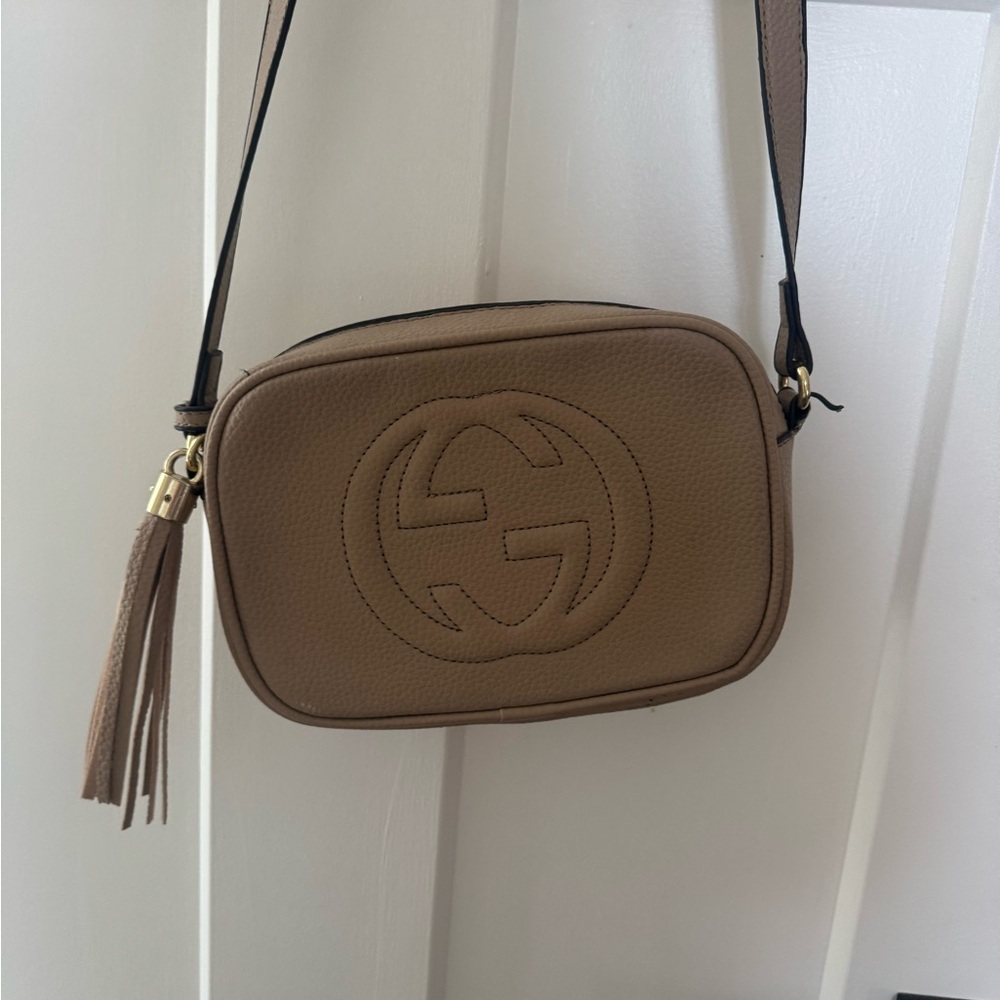Gucci Beige Leather Crossbody Bag